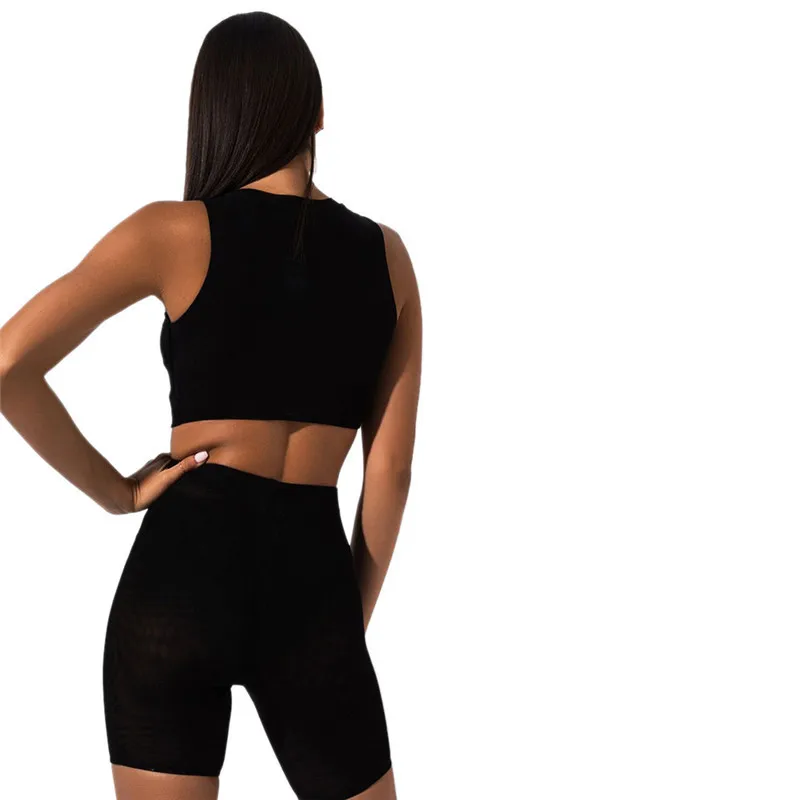 Пикантная повседневная обувь из 2 частей женская одежда наряды облегающий жилет