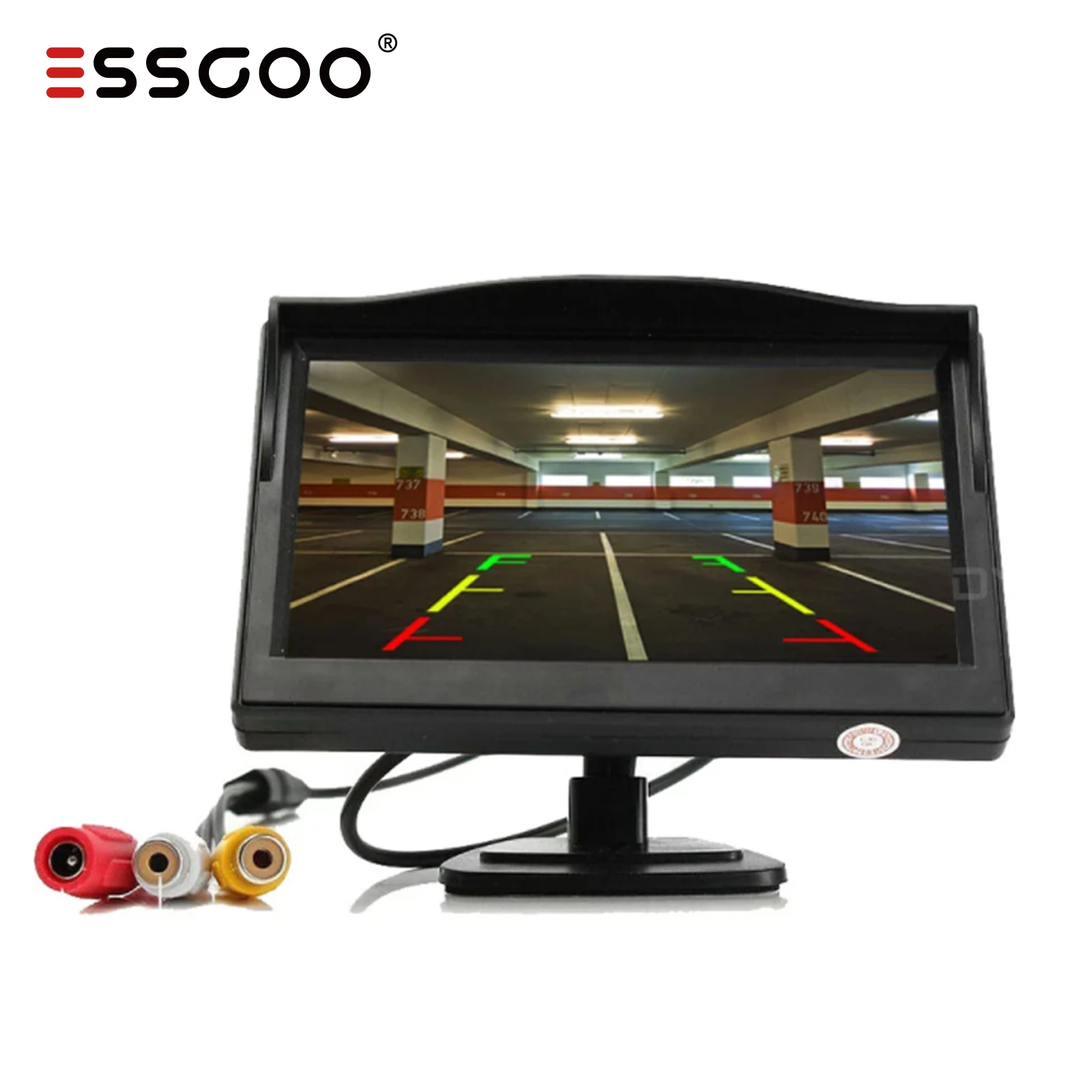 

5 Inch Car Monitor TFT LCD HD Digital Screen 2 Way Video Input Colorful For Reverse Rear View Camera Monitor LCD Backup Parking