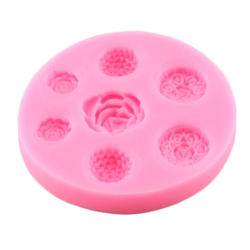 

Rose Flower Resin Silicone Mold Polymer Clay Candy Mould Cupcake Topper Chocolate Gumpaste Molds Fondant Cake Decorating Tools