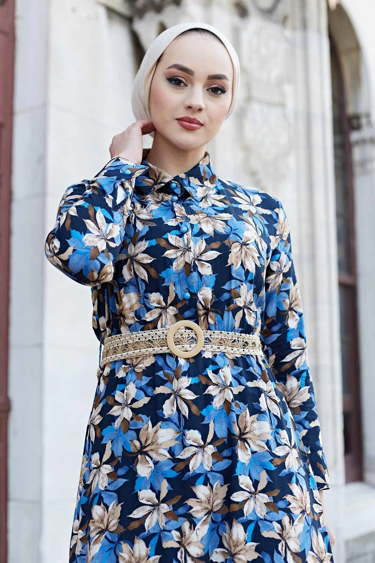 

Islamic Women Long Dress Woven Fabric Muslim Fashion Spring Summer Collection Turkish Made Dubai Europe Turkey Abaya Clothing