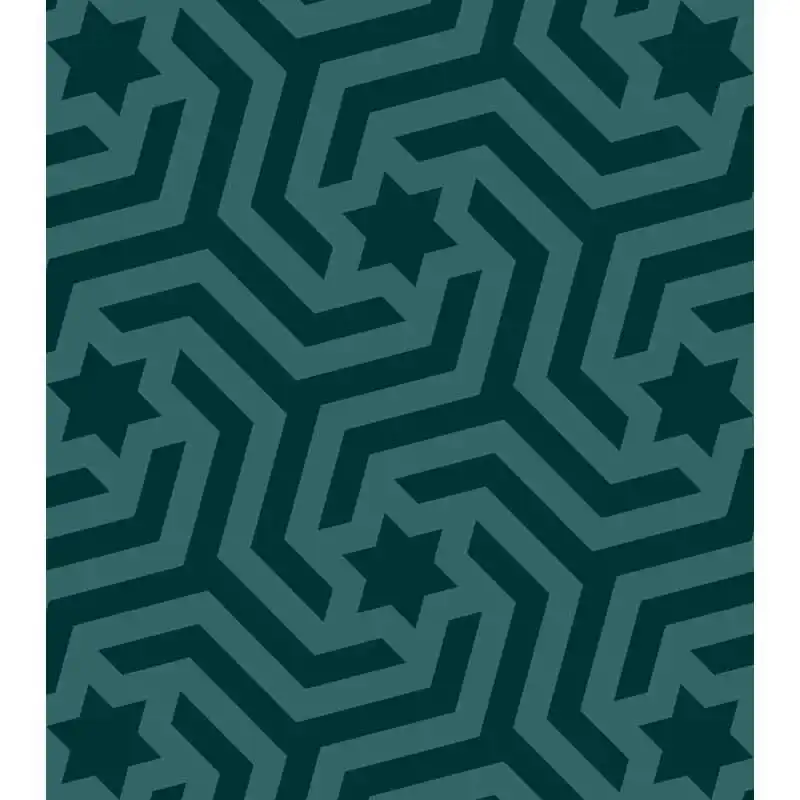 Многоразовый обойный трафарет &quotМарокканские звезды и линии&quot - пластиковый