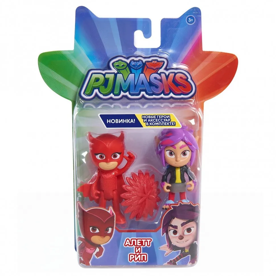 Набор игровой PJ masks 2 фигурки Алетт и Рип 8 см 35559|Игровые трансформеры| |