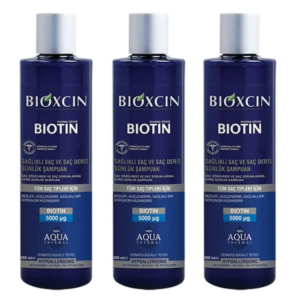 3 Pieces Bioxcin Biotin Shampoo Anti-Loss 10fl Oz-300ml FREE SHIPPING