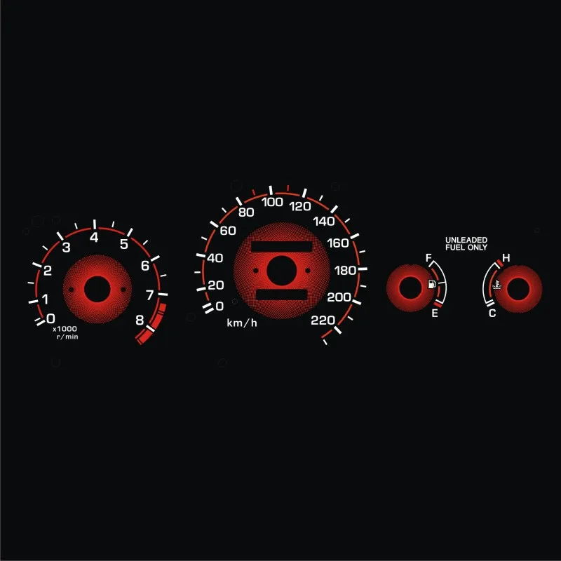 DASH EL Glow Gauge для Civic EK 1996 Manul автоматическая передача реверсивная черная панель