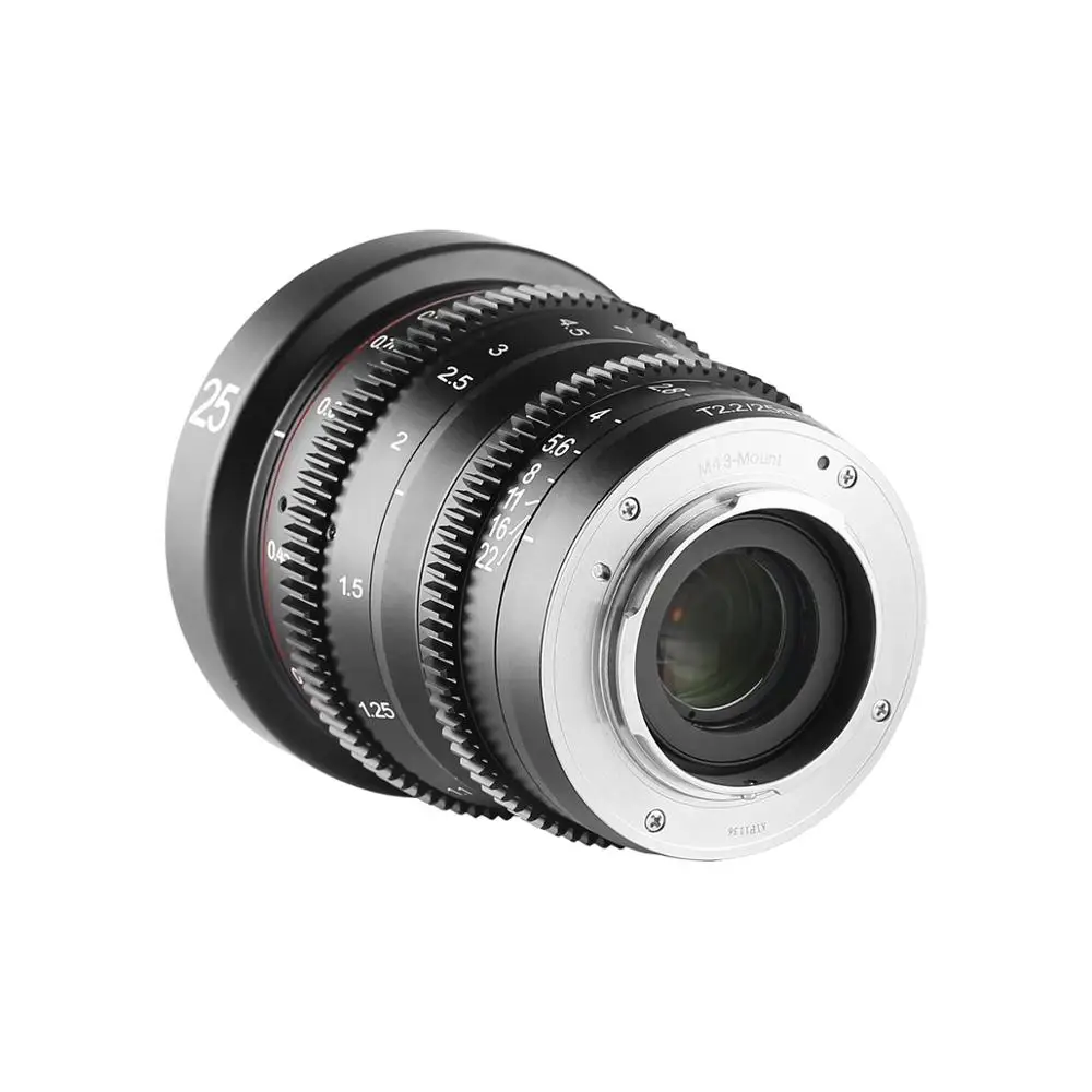 Асферический объектив Meike MK 25 мм T2.2 с ручной фокусировкой линза Cine для микрофона