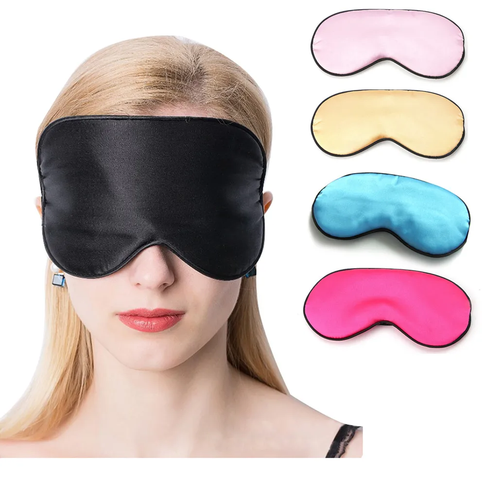 1 ПК Маска на глаза для сна из материала имитирующего шелк с глазную повязку