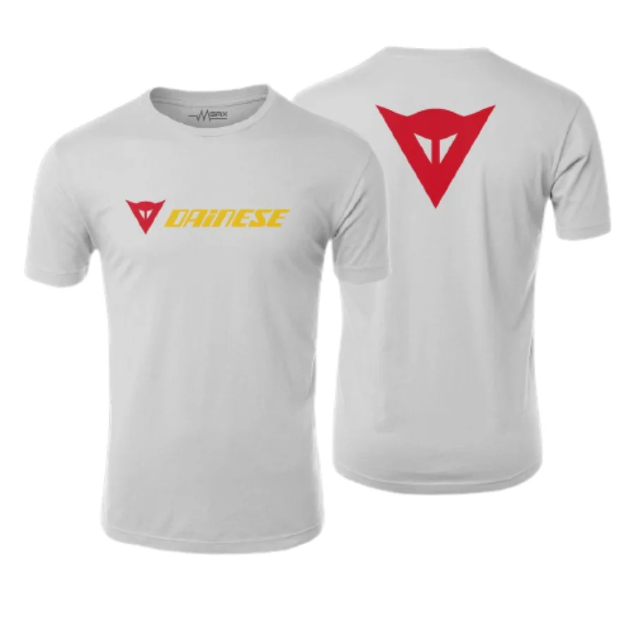 

New Fashion Spring Men's O neck Short Sleeve Tshirt Dainese Printed 100% Cotton Casual Crew Neck Summer T-shirt Black
