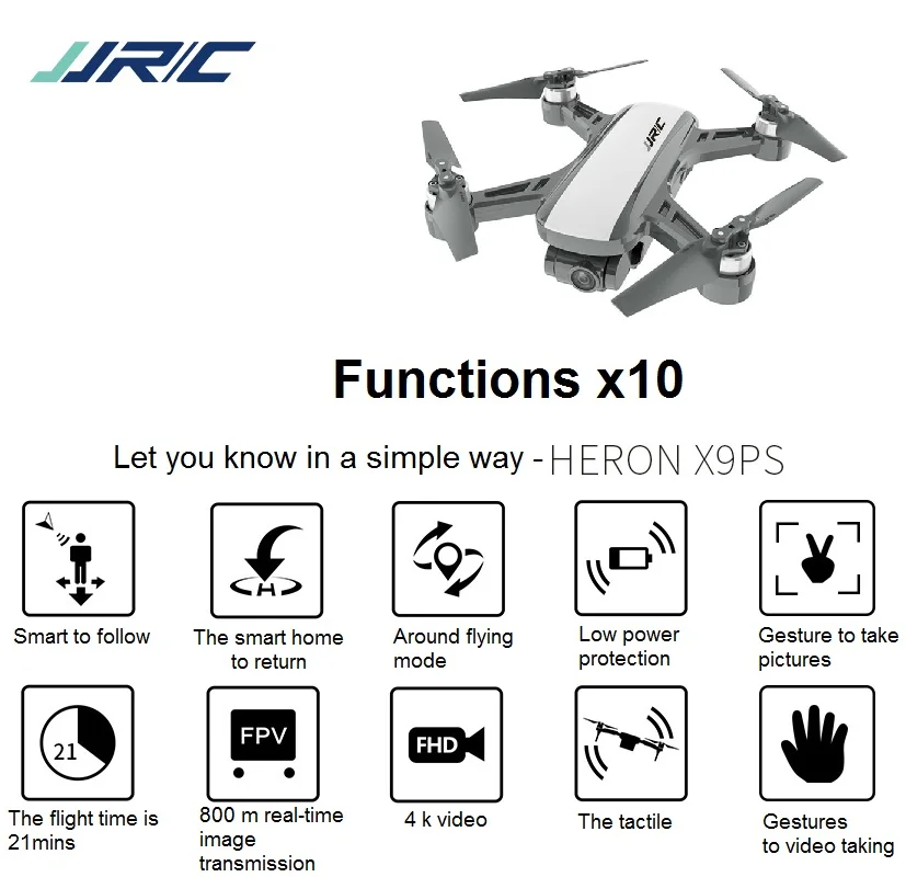 Дрон JJRC X9PS RC 4K GPS с камерой бесщеточный мотор Квадрокоптер 2 Axi Gimbal 1000M Wi Fi FPV может