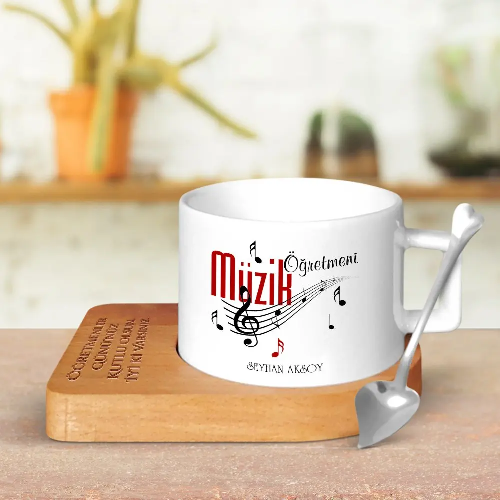 

Personalized Private Music Teacher Wood Altlıklı Ceramic Cup-1