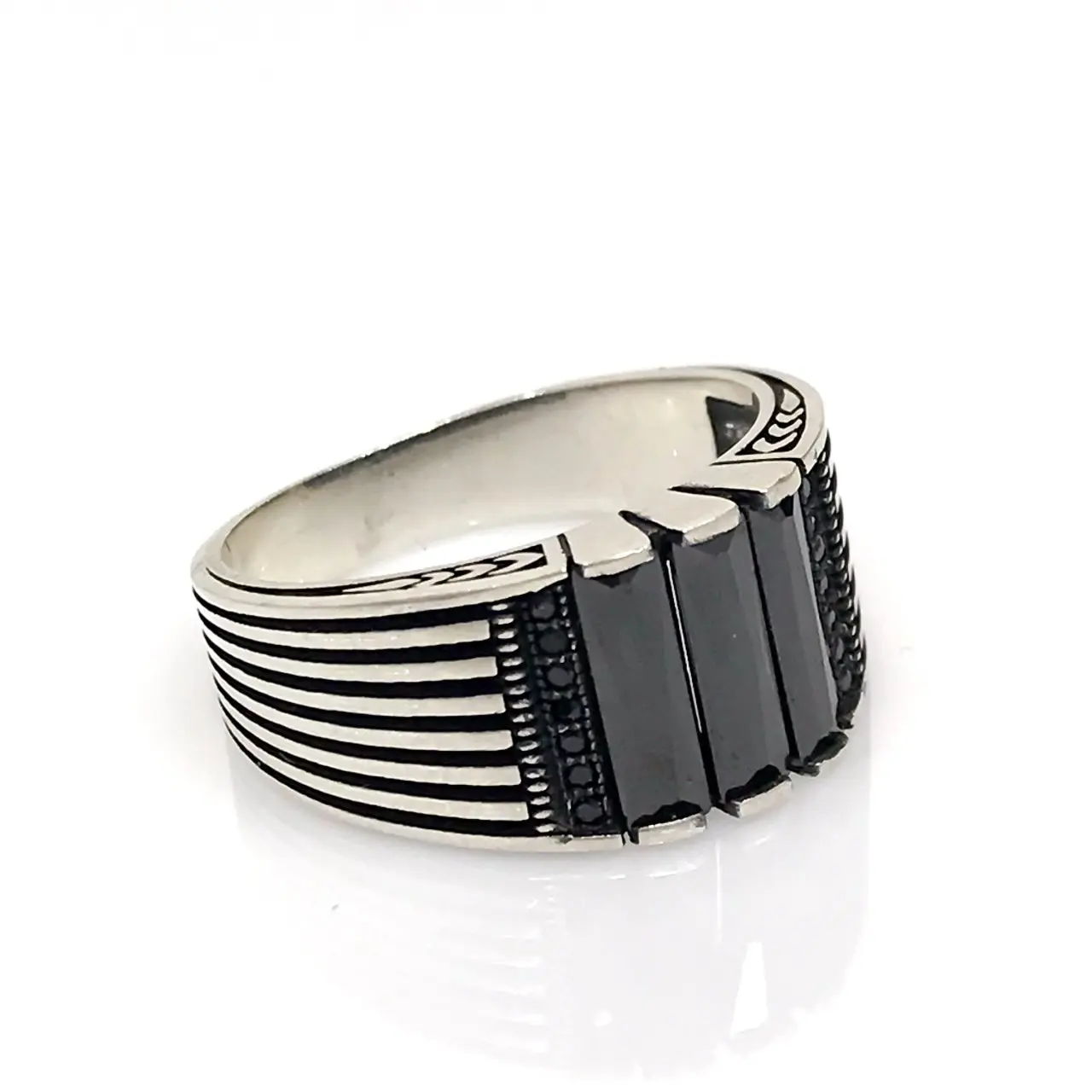 Черное Новое Простое Элегантное серебряное мужское кольцо от AliExpress RU&CIS NEW