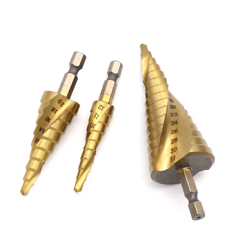 Сверла из быстрорежущей стали с шестигранным хвостовиком 3 шт./компл. 4-12/20/32 мм |