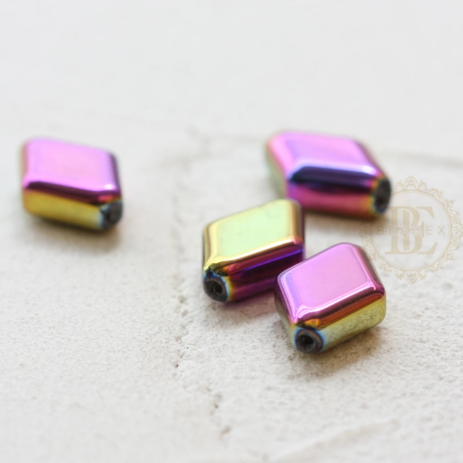 30 шт покрытые хрустальные бусины-ромб 15x10 мм (G356)