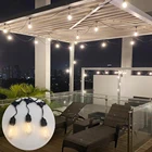 Уличная гирлянда Эдисона, водонепроницаемая нить для лампочек коммерческого класса, 10 гнезд, декоративное освещение для кафе, патио, для бистро и сада