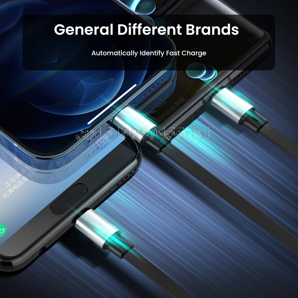 3in1 USB Cable for iPhone 13 12 Pro Max Micro USB Type C Cable 3 in 1 2.4A Retractable USB C Charging Cable For Samsung S9 120cm