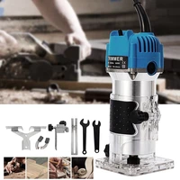 800w woodworking electric trimmer wood milling engraving slotting trimming machine carving machine router wood