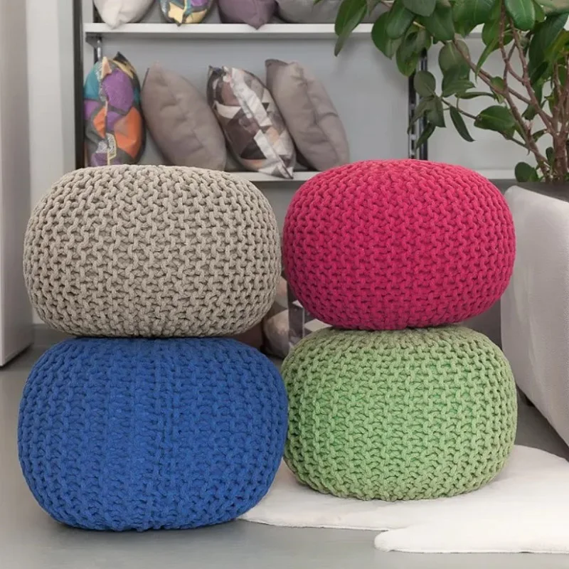 Пуфик Кос пуф банкетка Delicatex вязаный цвет в ассортименте.|Табуреты и пуфики| |