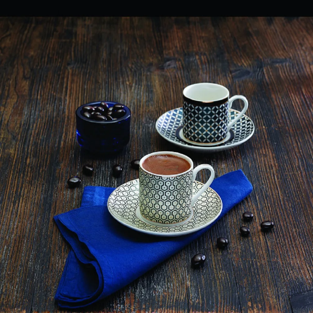 

Турецкий Кофе набор Honeycomb фарфор золото греческий арабский Кофе латте эспрессо кофе чашки и набор блюдец из 6, люкс класс, Кофе набор