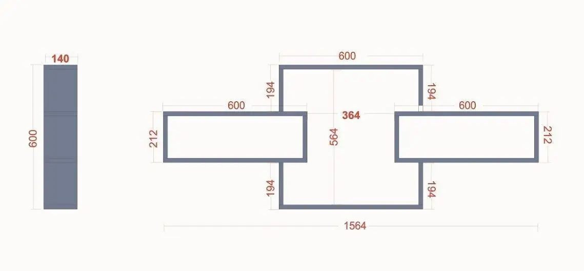 

Home Furniture Living Room Furniture Decorative Bookcase Wall Library Retro Decorative Wall Shelf Walnut White
