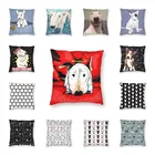 Наволочка с изображением английской бультерьерской собаки, наволочка с милым рисунком, наволочка с изображением напольной подушки для гостиной, Наволочка на заказ, украшение для дома