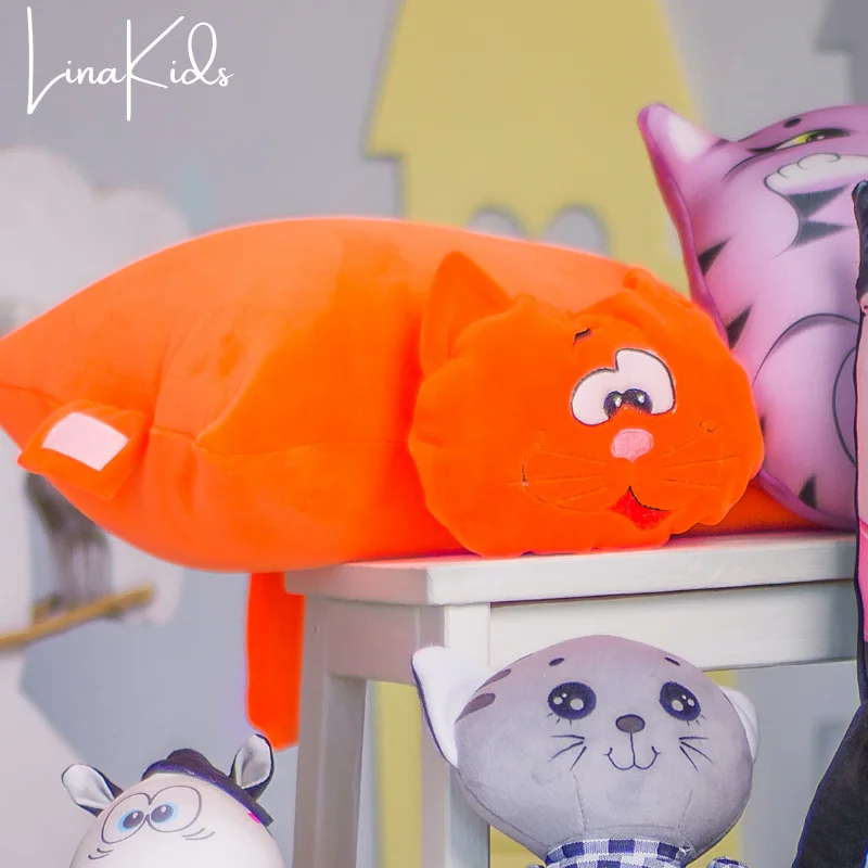 Игрушки мягкие Рыжий кот подушка антистресс|Мягкие игрушки животные| |