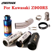 for kawasaki z900rs until 2021 motorcycle exhaust muffler tip system slip on 51mm mid pipe stainless steel escape