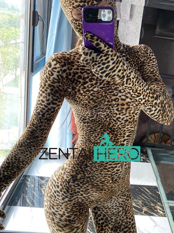 Новое поступление сексуальные тела с леопардовым принтом женщины Zentai Косплэй