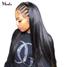 Парики из натуральных волос Meetu 360 HD, прямые, плотность 180