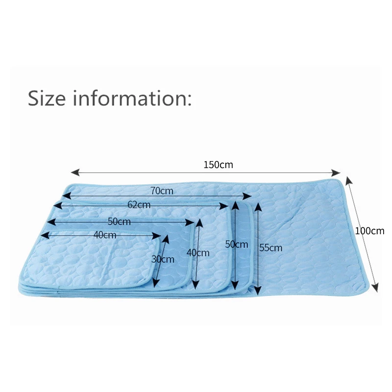 

Summer Pet Cooling Ice Silk Mats Foldable Breathable Fiber Fabric for Home Indoor Pet Ice Pad Sleeping Cushion Cooling Blanket