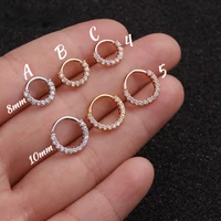 2022 little huggies hoop earrings copper zircon nose rings earrings ear bone rings body piercing tiny rings