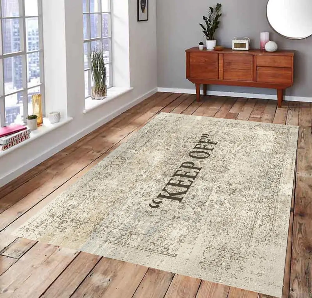 

KEEP OFF 34 Patterned Carpet, Non Slip Floor Carpet, Teen's Carpet, Turkish Rug