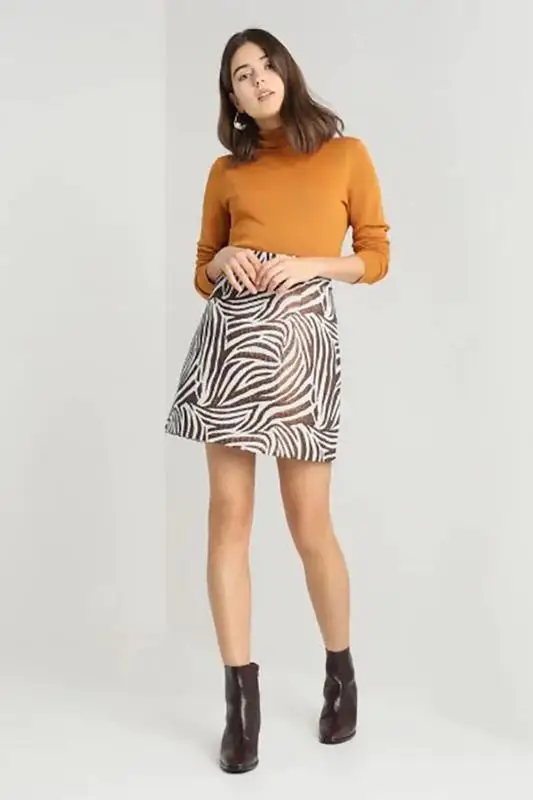 Мини юбка с рисунком зебры|Женские юбки| |