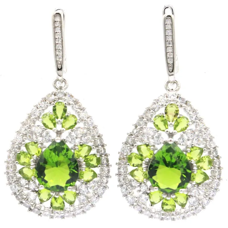 Серьги-подвески серебряные женские с голубым топазом 9 5 г | Украшения и