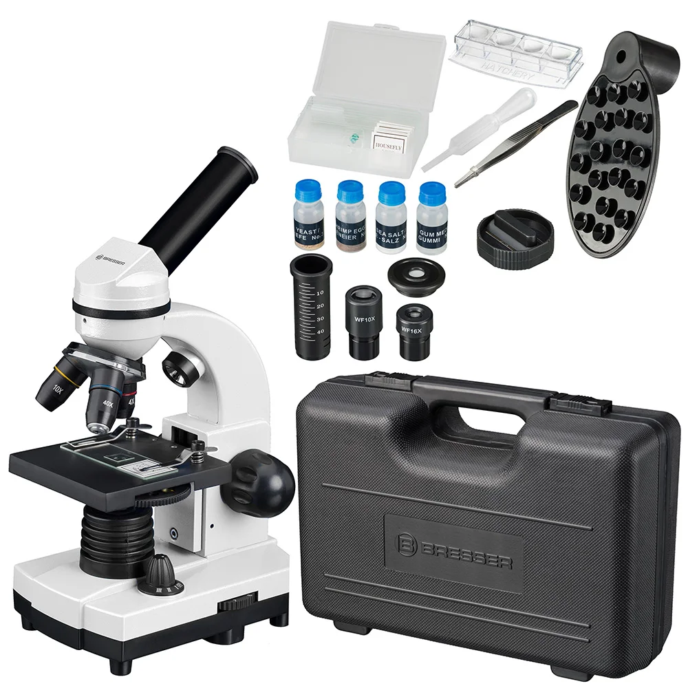 Микроскоп Bresser Junior Biolux SEL 40–1600x белый в кейсе|Микроскопы| |