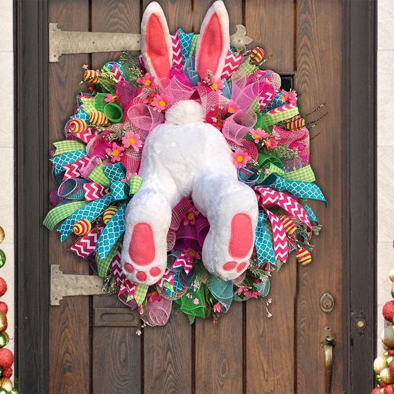 

Easter Garlands Rabbit Door Coclorful Wreath Wall Oranments Bunny Easter Party Eggs Happy Easter Party Decor For Home 2022