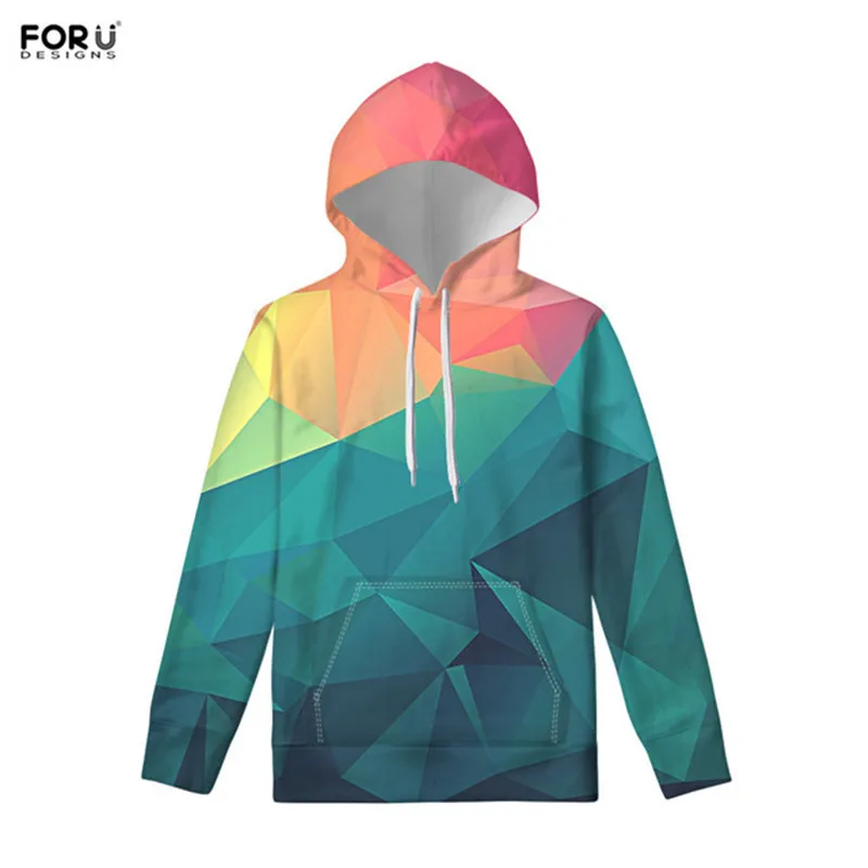 FORUDESIGNS/Цветные Блоки, Осень-зима, 3D толстовки для мужчин/женщин, толстовки с капюшоном, с принтом, с капюшоном, топы, спортивные костюмы, куртка - Цвет: OD059Z72W