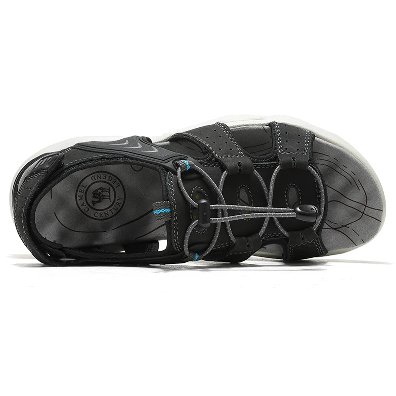 Мужские сандалии на кожаной подушке CAMEL воздухопроницаемые повседневные мягкие