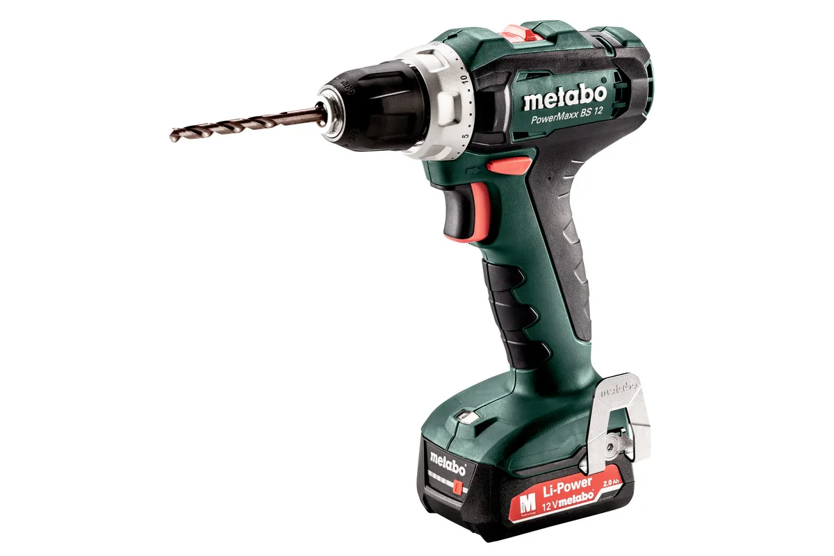 Аккумуляторная дрель-шуруповерт Metabo POWERMAXX BS 12 2.0Ач х2 кейс (601036500) | Инструменты