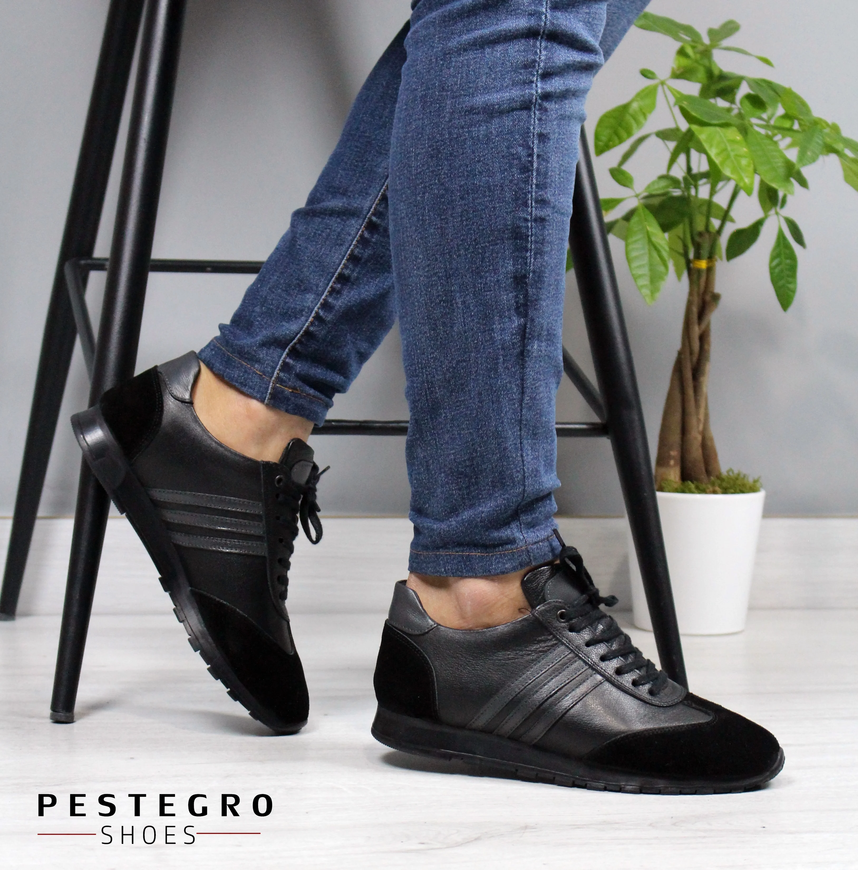 

Men's Genuine Leather Shoes Genuine leather casual shoes Sneakers autumn casual sports shoes platform custom made in turkey