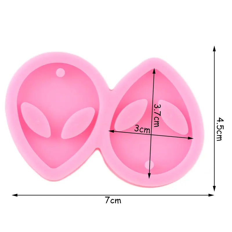 Shiny Mini Alien Earrings Mold DIY Water Drop Epoxy Resin Keychain Mould Silicone Molds Women Trinket Fashion Pendant Jewelry |