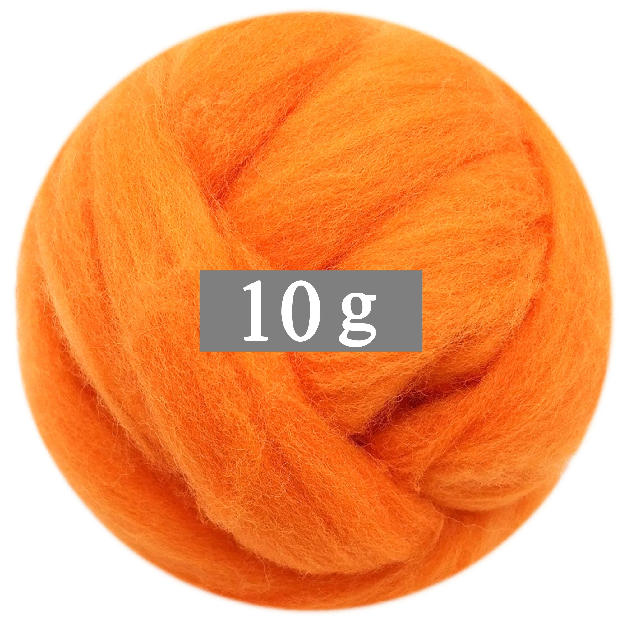 

10g Felting Wool (40 Colors) 19 Microns Super Soft Natural Wool Fiber for Needle Felting Kit 0.35 OZ Per Color (No. 14)