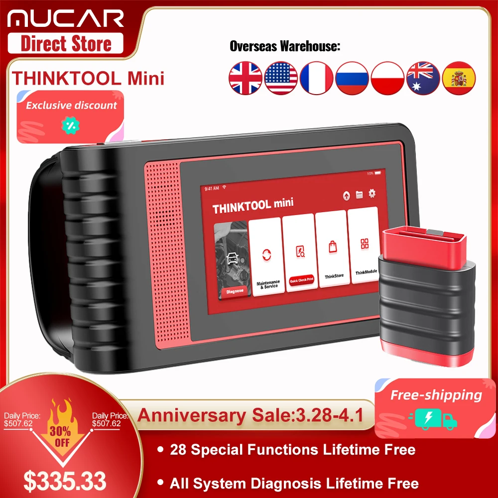 

THINKCAR Thinktool Мини obd2 сканер Все Системы Автомобильные диагностические инструменты DPF IMMO 28 Сброс OBD2 считыватель кодов диагностический бесплат...