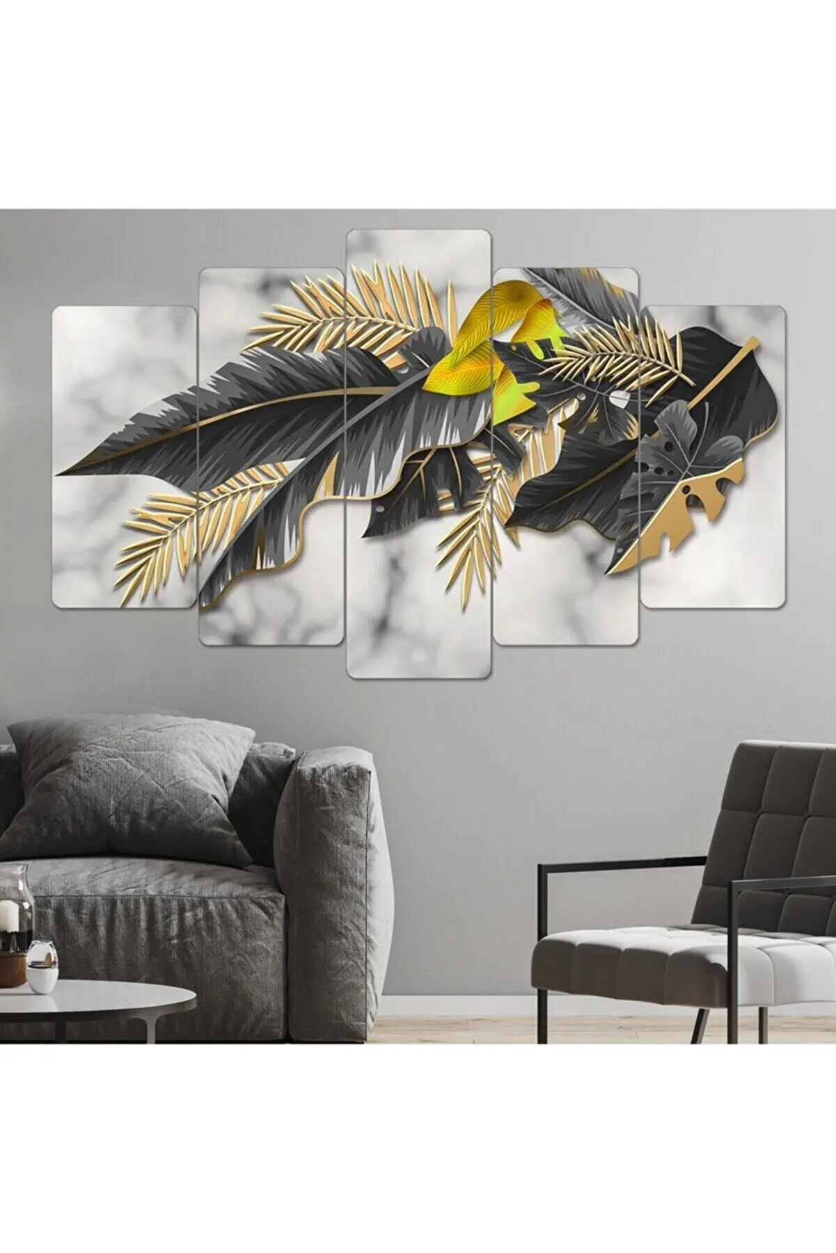 

Набор для рисования по дереву в виде черного и золотого листа, 5 шт.