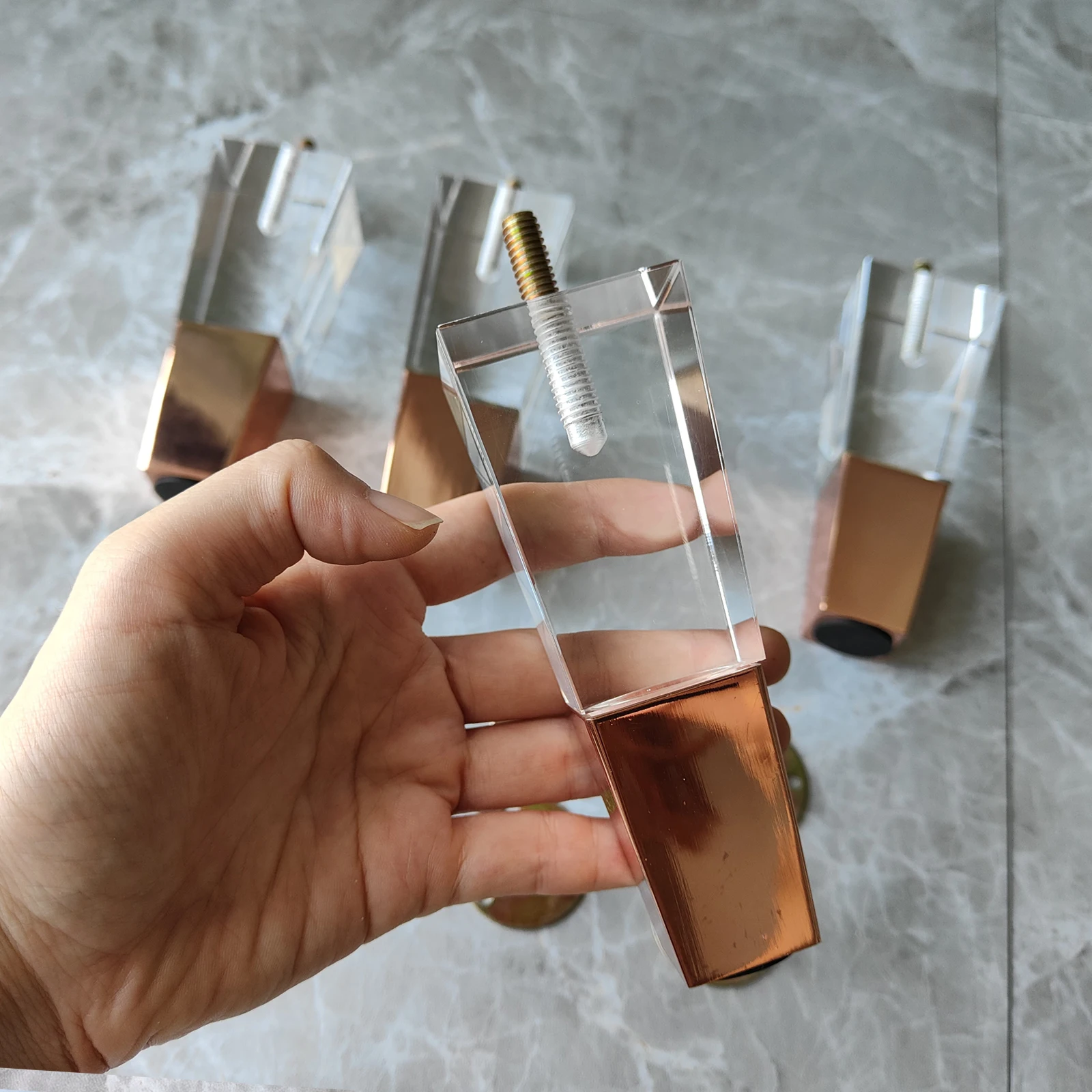 matte black furniture legs acrylic home cabinet cupboard coffee table sofa feet crystal kitchen diy improvement heavy capacity free global shipping