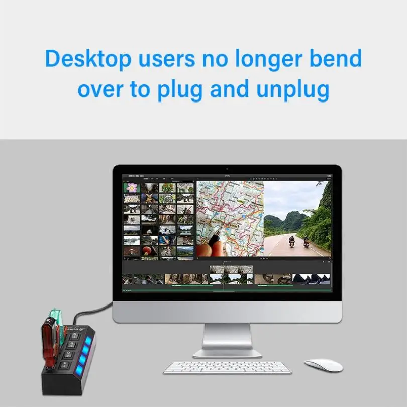 

USB 3.0 Hub USB Hub 3.0 Multi USB Splitter 3 Hab Use Power Adapter 4/7 Port Multiple Expander 2.0 USB3 Hub with Switch for PC