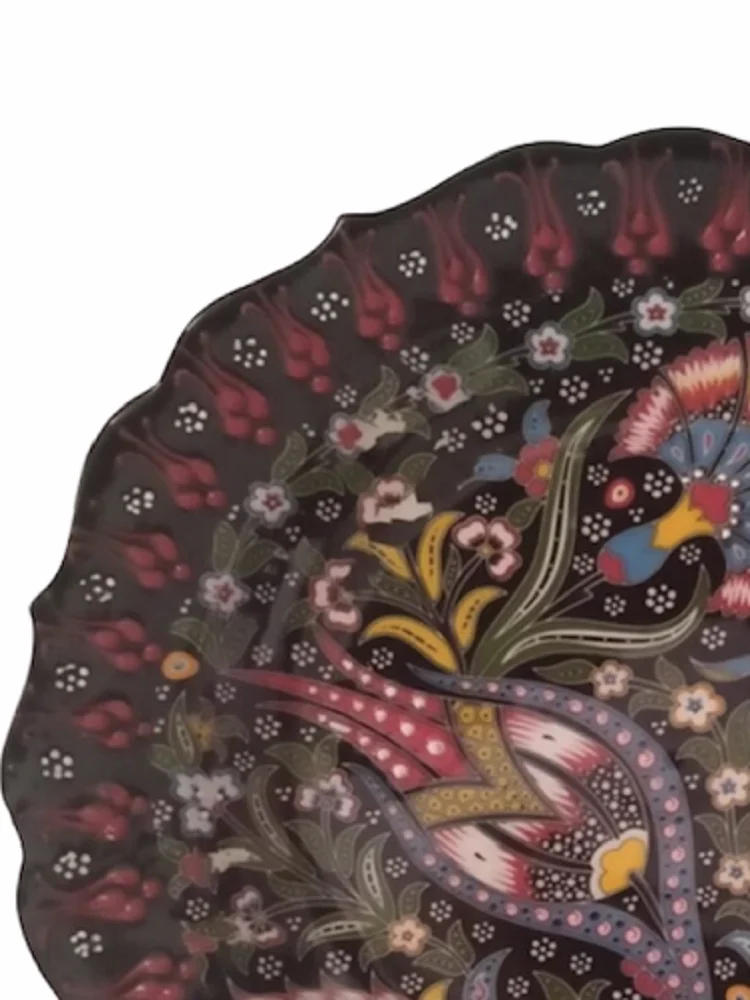

TURKISH CERAMIC PLATE - HAND MADE - 30 CM - FLOWER