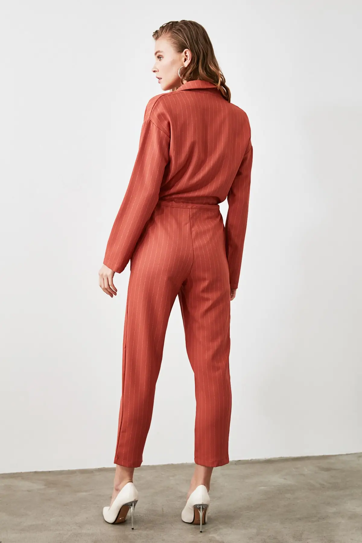 

Trendyol Striped Lacing Detailed Jumpsuit TCLAW19AP0002