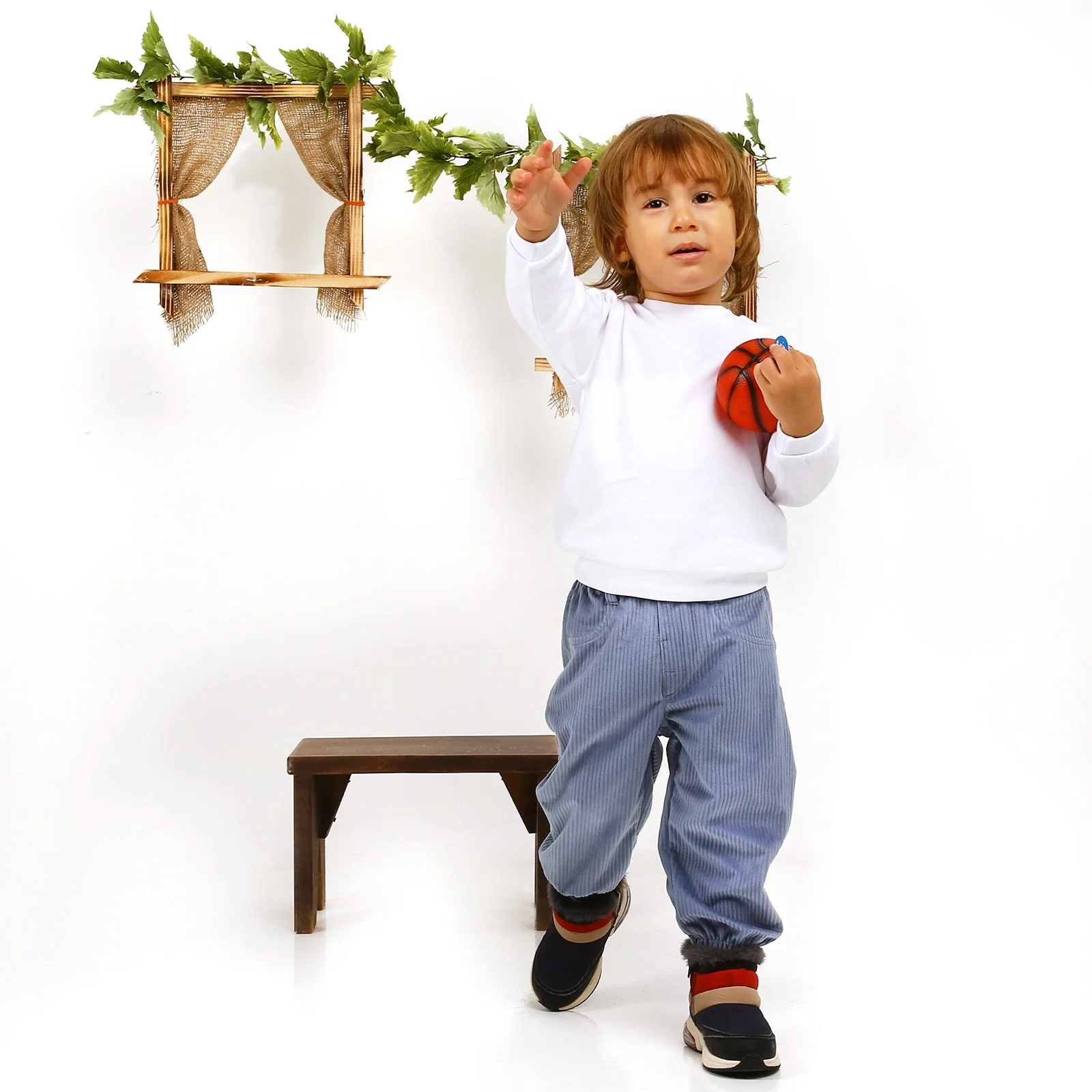Ebebek HelloBaby зимние детские бархатные штаны |