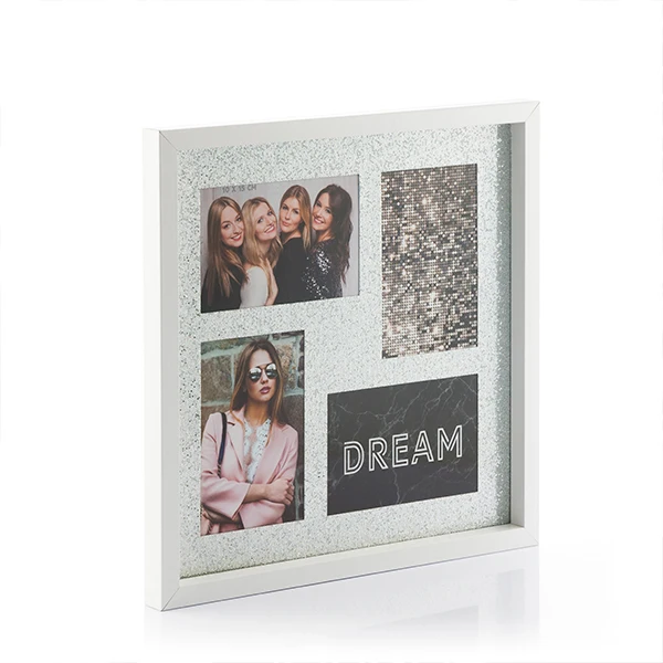 Настенная фоторамка с блестками (4 фотографии)|Рамка| |