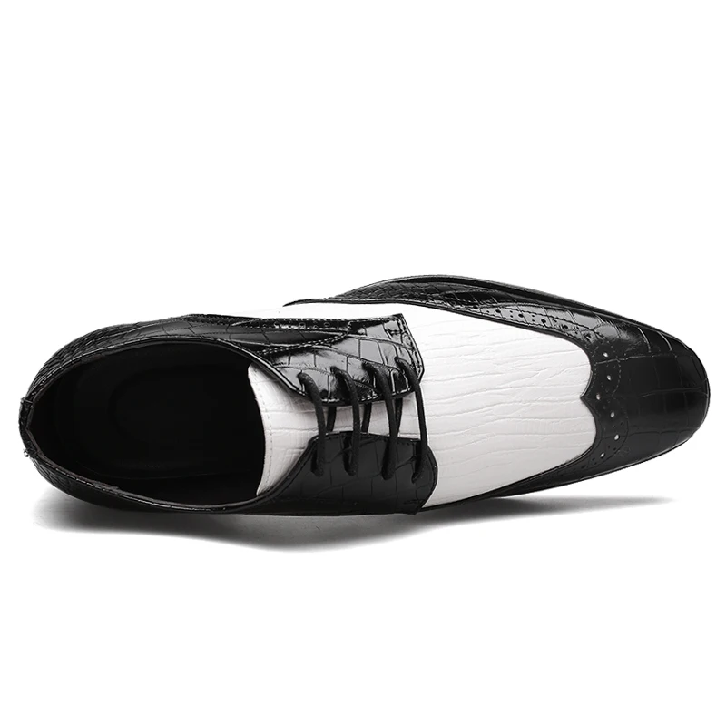 KMOGOER/мужская деловая повседневная кожаная обувь удобная дышащая Туфли оксфорды