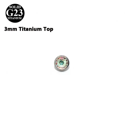 3mm AB Top 1 шт. G23 титановый CZ кристально чистый& AB драгоценный камень якорь для вшивания в кожу Топ микродермальный Якорь Пирсинг кожи Diver пирсинг ювелирные изделия для тела - Окраска металла: 3mm AB Top